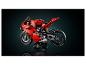 Rood LEGO Technic Ducati Panigale V4 R motorfietsmodel met displaystandaard.
