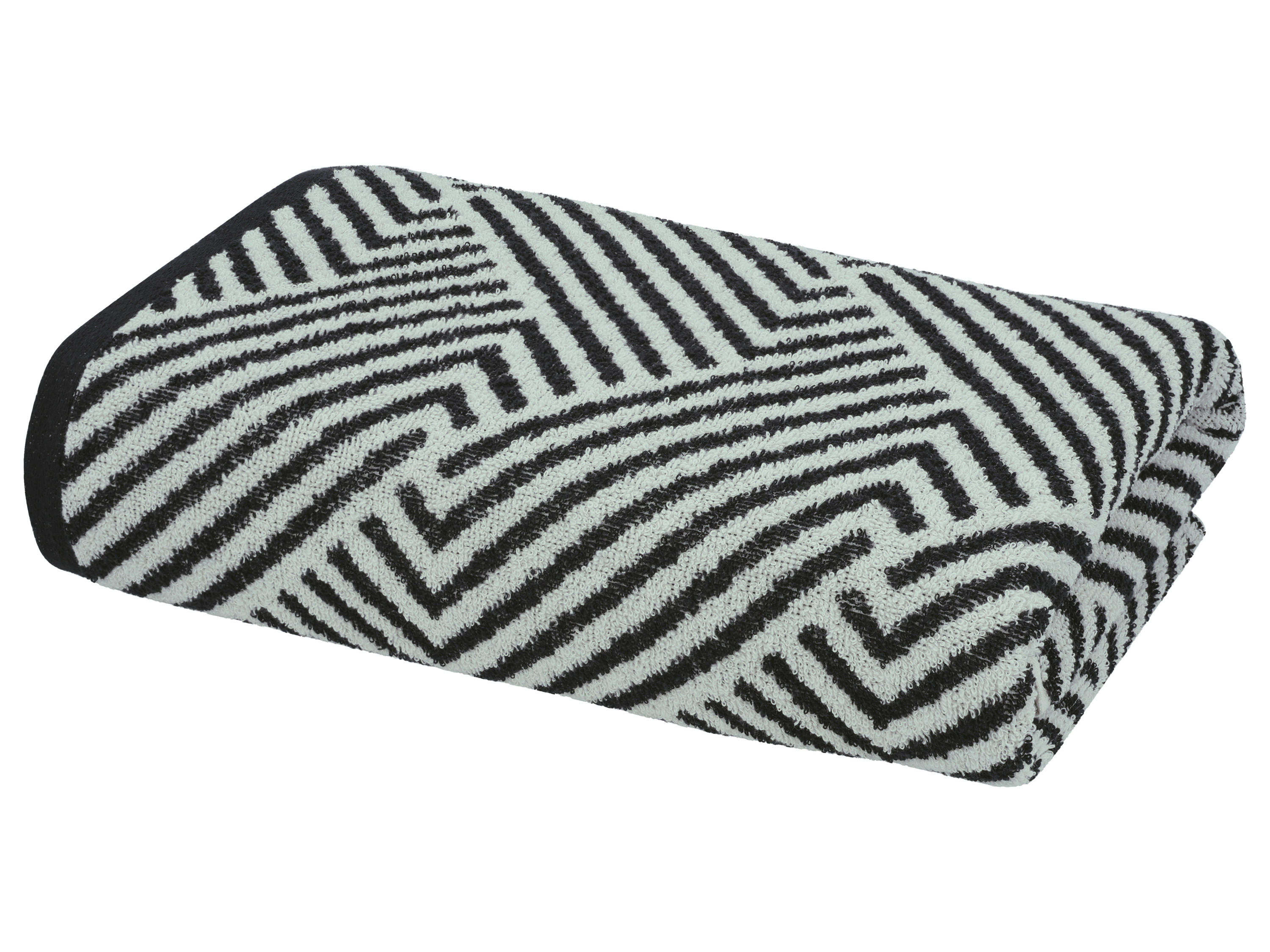 LIVARNO Handdoek, 70 x 140 cm, 500 g/m² (Zwart/print)