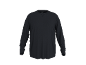 Zwart heren T-shirt met lange mouwen en ronde hals.