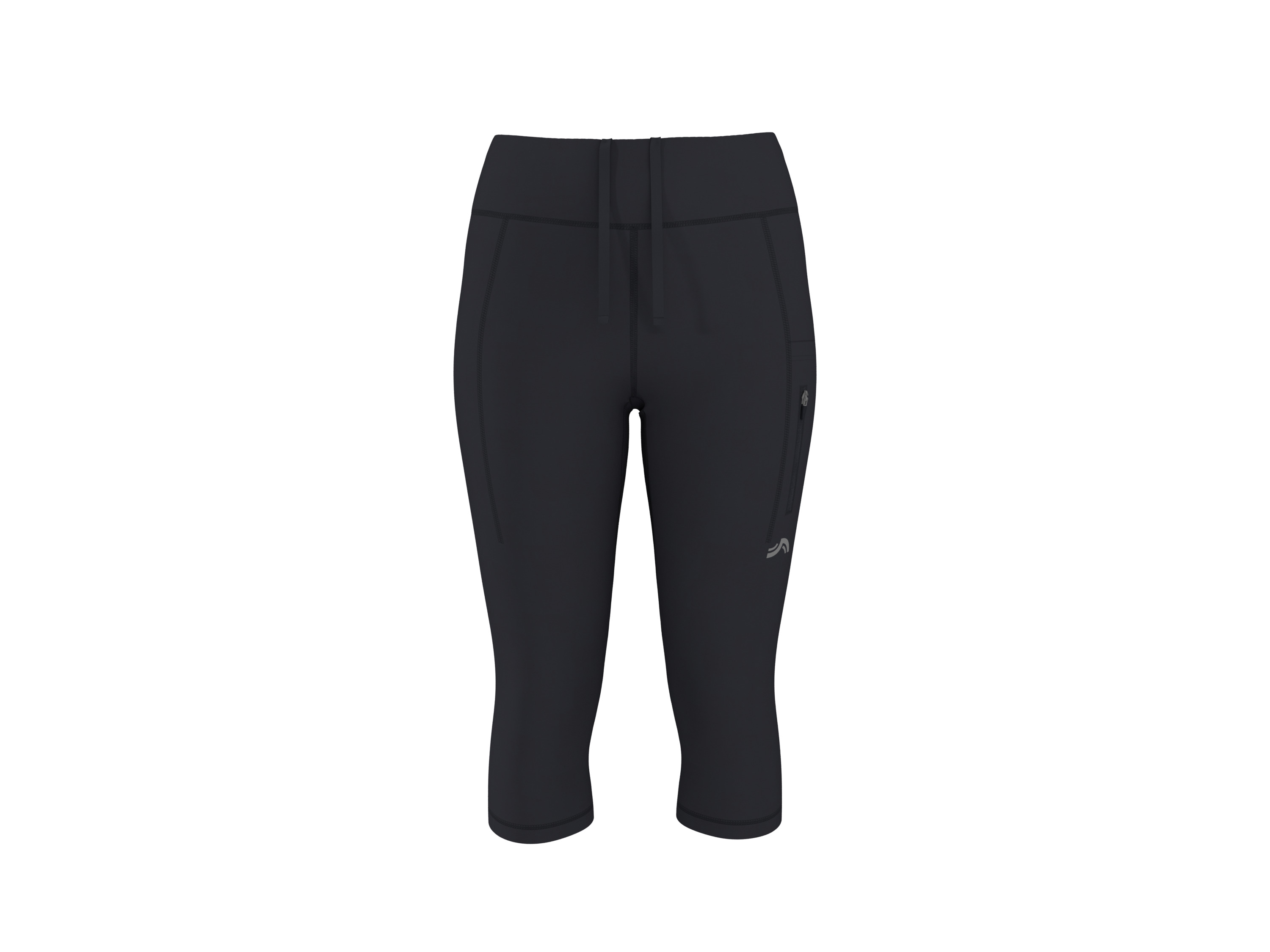 CRIVIT Dames capri sportlegging (Zwart, M (40/42))
