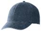 Donkerblauwe baseballpet met verwassen effect