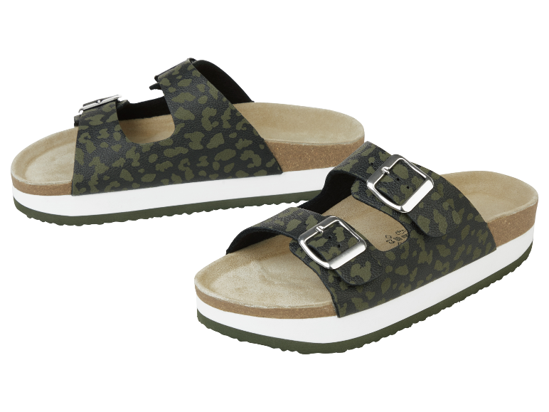 Platform sandalen met luipaardprint.