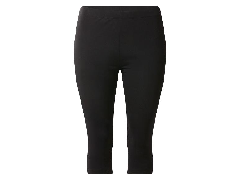 Zwarte capri legging met elastische tailleband
