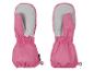 Roze Icepeak kinderwanten met grijze handpalm en elastische pols.