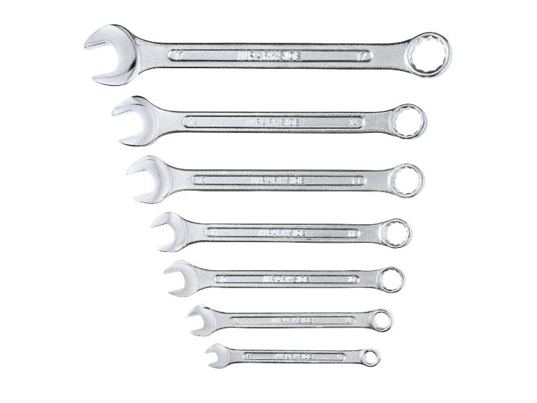 Een set Parkside combinatietang met verschillende maten.