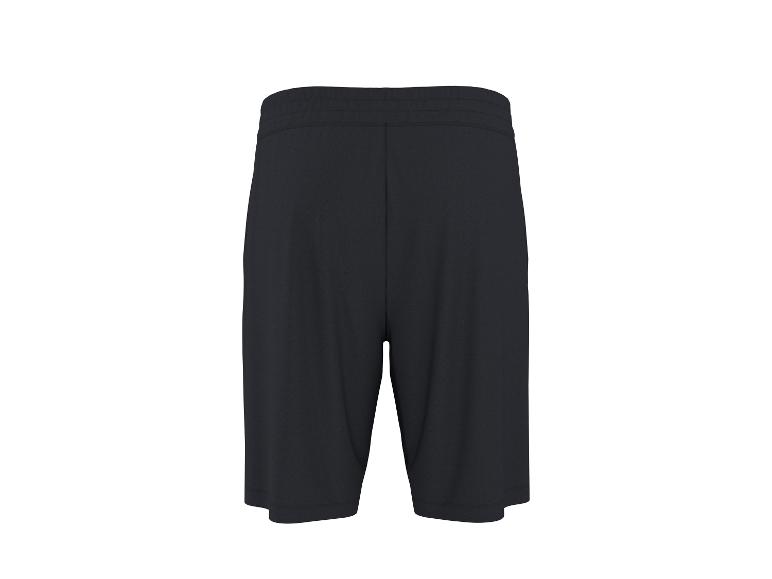 Zwarte sportshort voor heren, achterkant