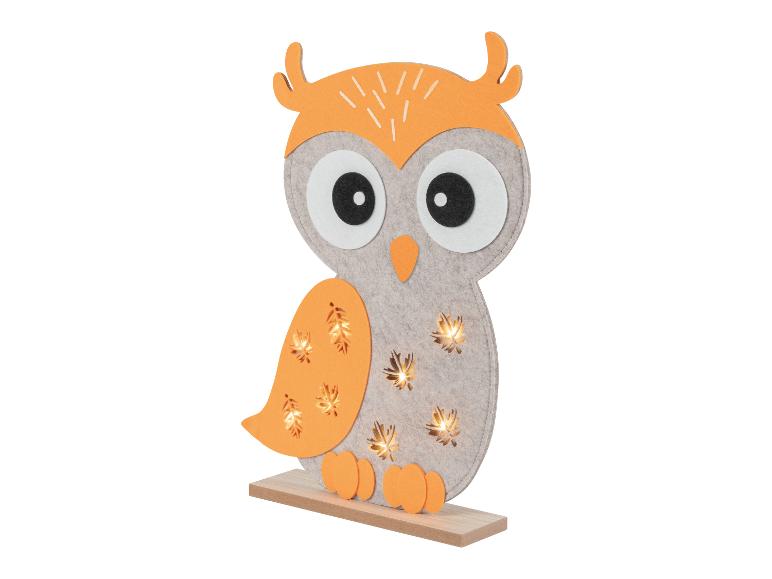 Decoratieve vilt uil lamp.