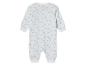Baby romper met blauw wolkjes print.
