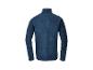 Blauwe fleece top met lange mouwen voor heren met subtiel patroon, achterkant