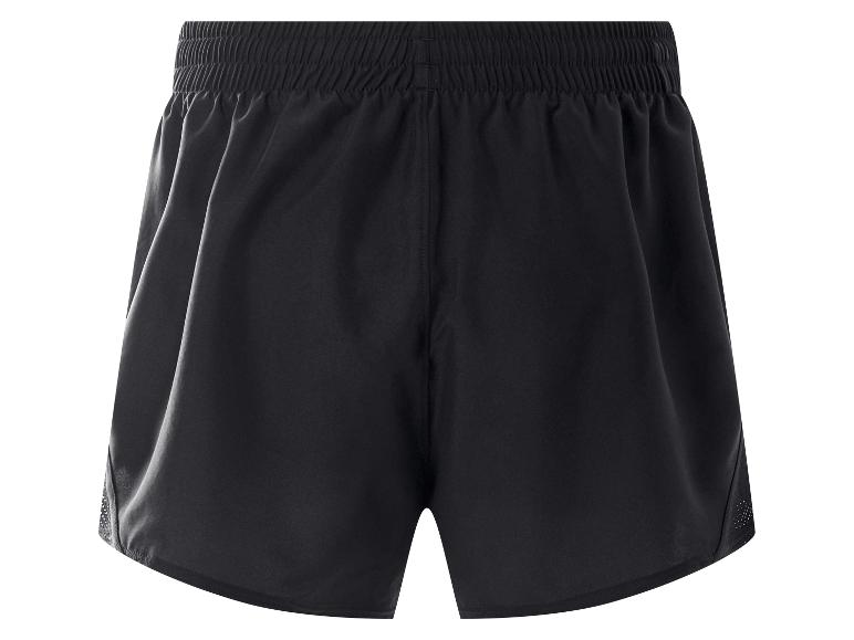 Zwarte heren sportshorts met elastische tailleband en mesh details.