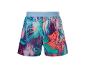 Zomer shorts met abstract print, felle kleuren.