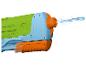 Groen, blauw en oranje waterpistool; zomer speelgoed.