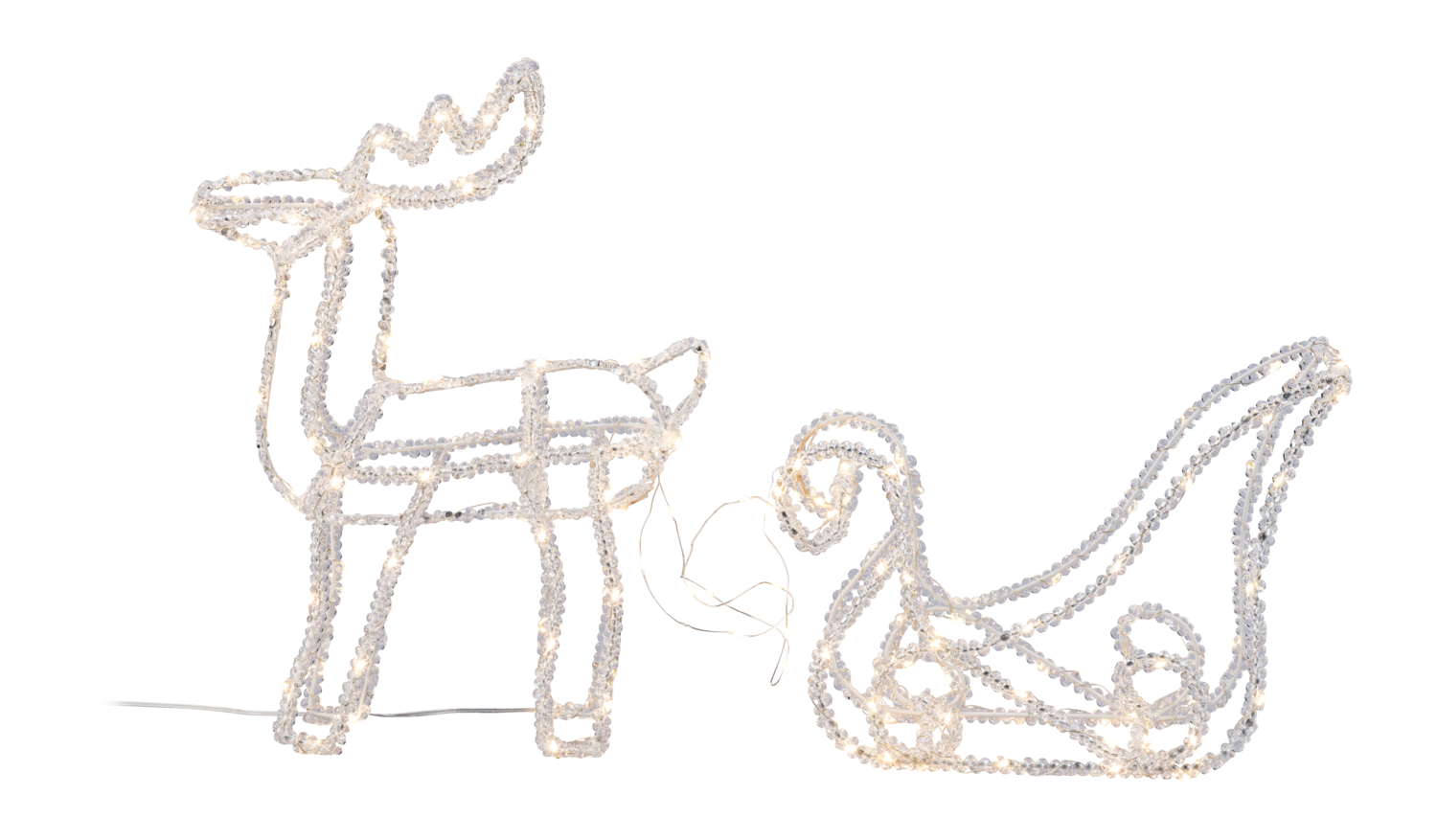 LIVARNO 3D-LED-kerstfiguur, voor binnen en buiten (Rendier met slee)