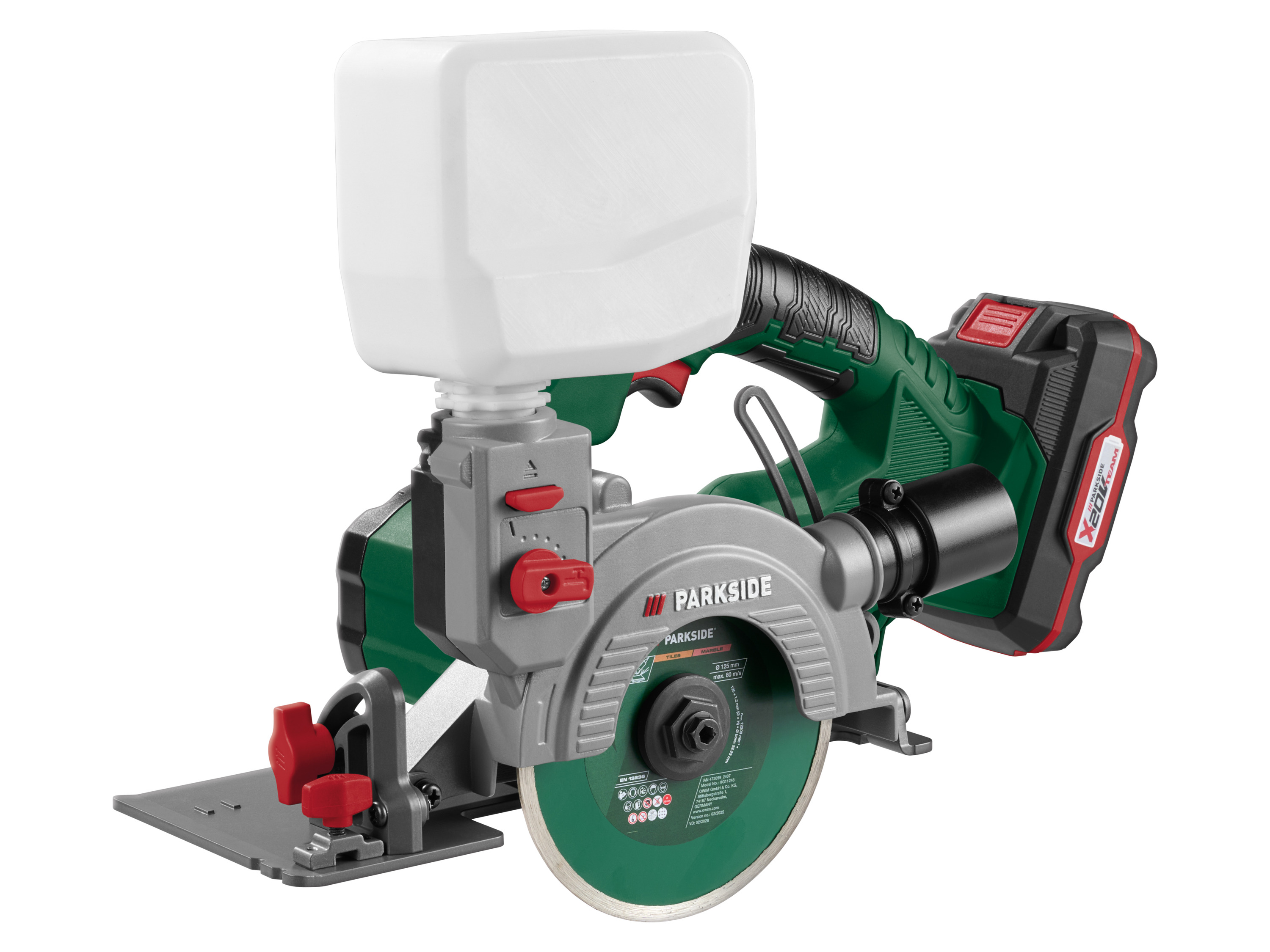 PARKSIDE Accu-tegelzaag 20 V, met accu en lader