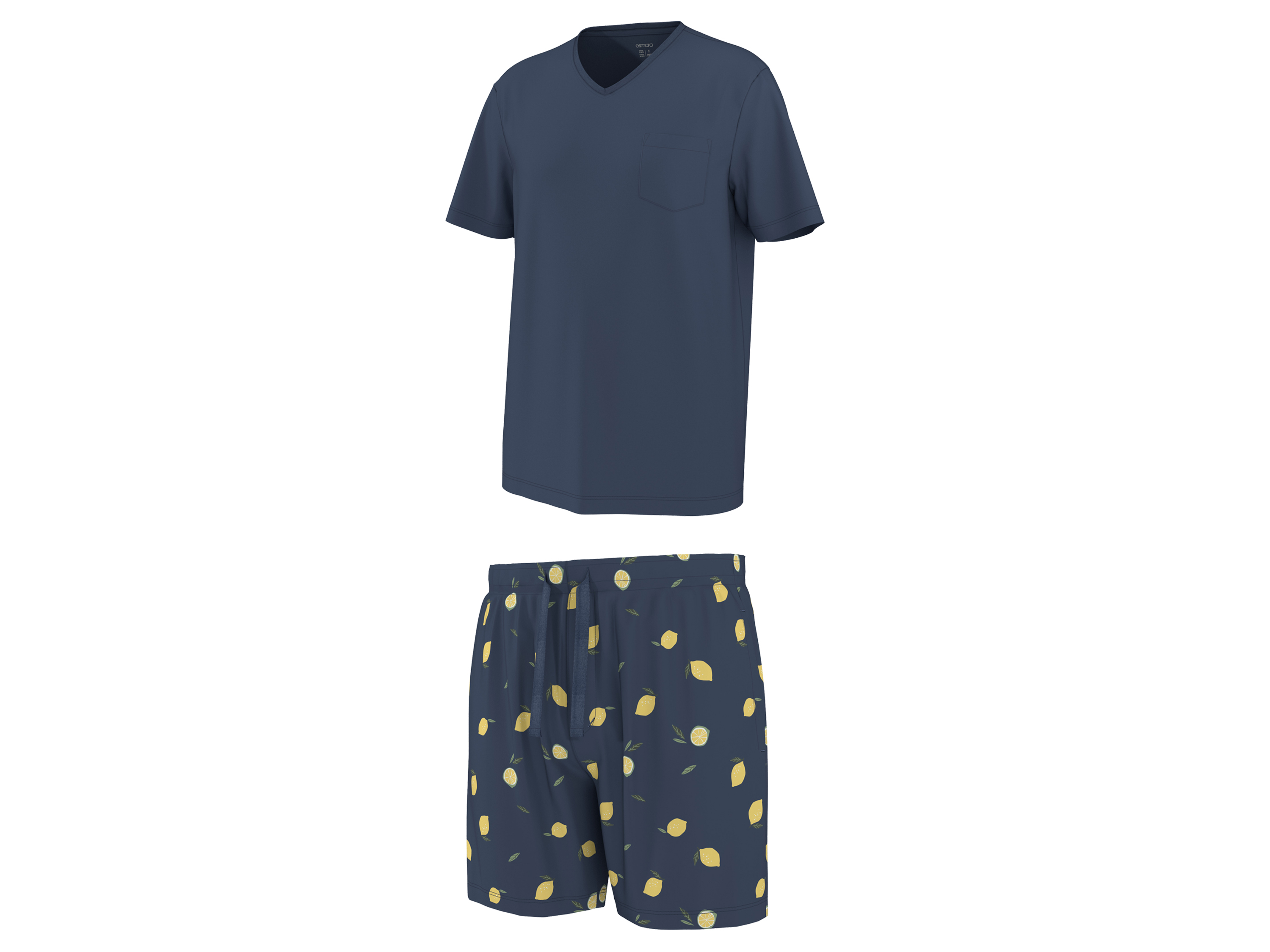 ESMARA MEN Heren shortama (Marineblauw, S)