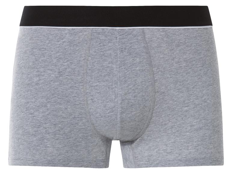 Grijze herenboxershort met zwarte tailleband en witte streep