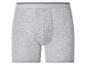 Grijze herenboxershort met gestreepte elastische tailleband