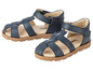 Twee paar blauwe leren sandalen van het merk Lupilu.