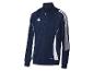 Adidas trainingsjack, donkerblauw met witte accenten.