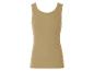 Beige geribbeld tanktop.