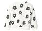 Wit sweatshirt met zwarte bloemenprint