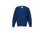 Blauwe gestreepte kinderpullover