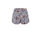 Dames shorts met blauw en bruin paisley patroon