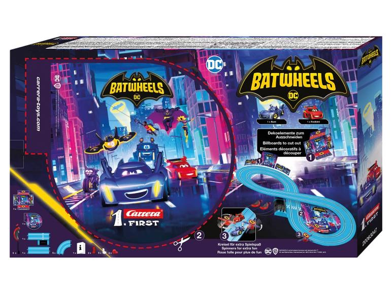Carrera First Batwheels racebaan set met Batman-thema