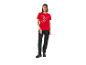 Parkside rood en zwart T-shirt en broek; technische stijl.