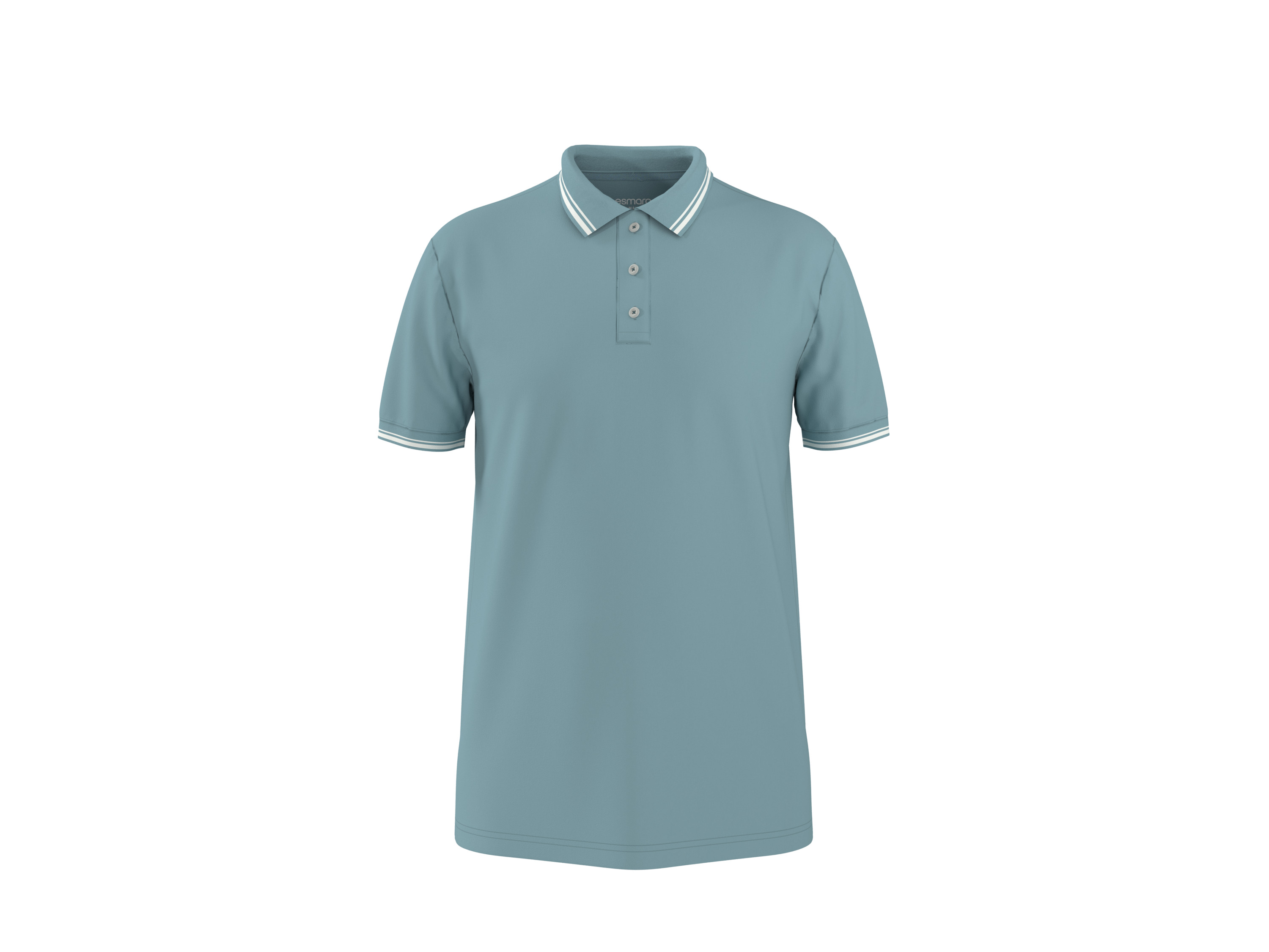 ESMARA MEN Piqué heren polo (Blauw, M)