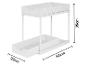 Witte 2-laags badkamer organizer met uitschuifbare lades, 40x22x35cm