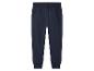 Donkerblauwe kinder joggingbroek met geribbelde taille en boorden
