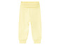 Gele babybroek met elastische tailleband.