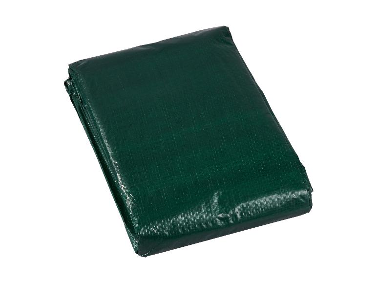 Opgevouwen groen zeil, waterdicht en duurzaam