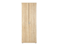 Licht houten kledingkast met twee deuren.