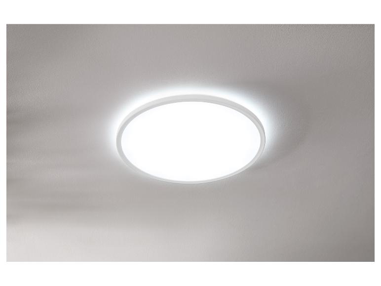 Modern wit rond plafondlamp met LED-verlichting.