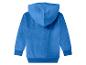 Blauwe kinderhoodie, achteraanzicht.