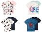 Set van vier kinder-T-shirts met korte mouwen, met Minnie Mouse, Stitch en Spider-Man prints.