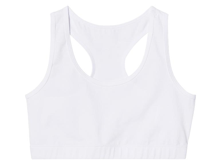 Een witte sportbeha met racerback.