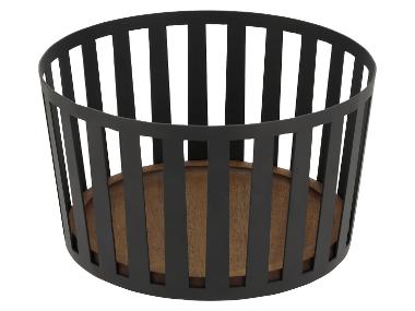 SILVERCREST® Stalen broodmandje met acaciahout