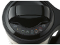 Bedieningspaneel van de blender met knoppen voor soepen, compotes, smoothies en warmhoudfunctie.