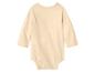 Lichtbeige babyromper met lange mouwen