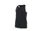 Zwart mouwloos sportshirt voor heren, met subtiel logo op de borst.