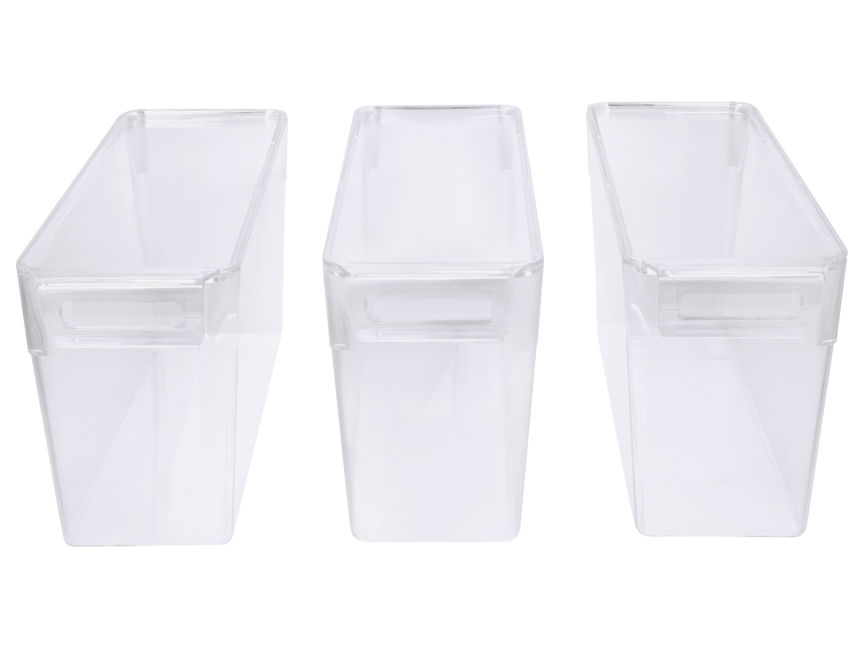 SILVERCREST Koelkastorganizers met deksel - 3 bakjes - 3,2 L