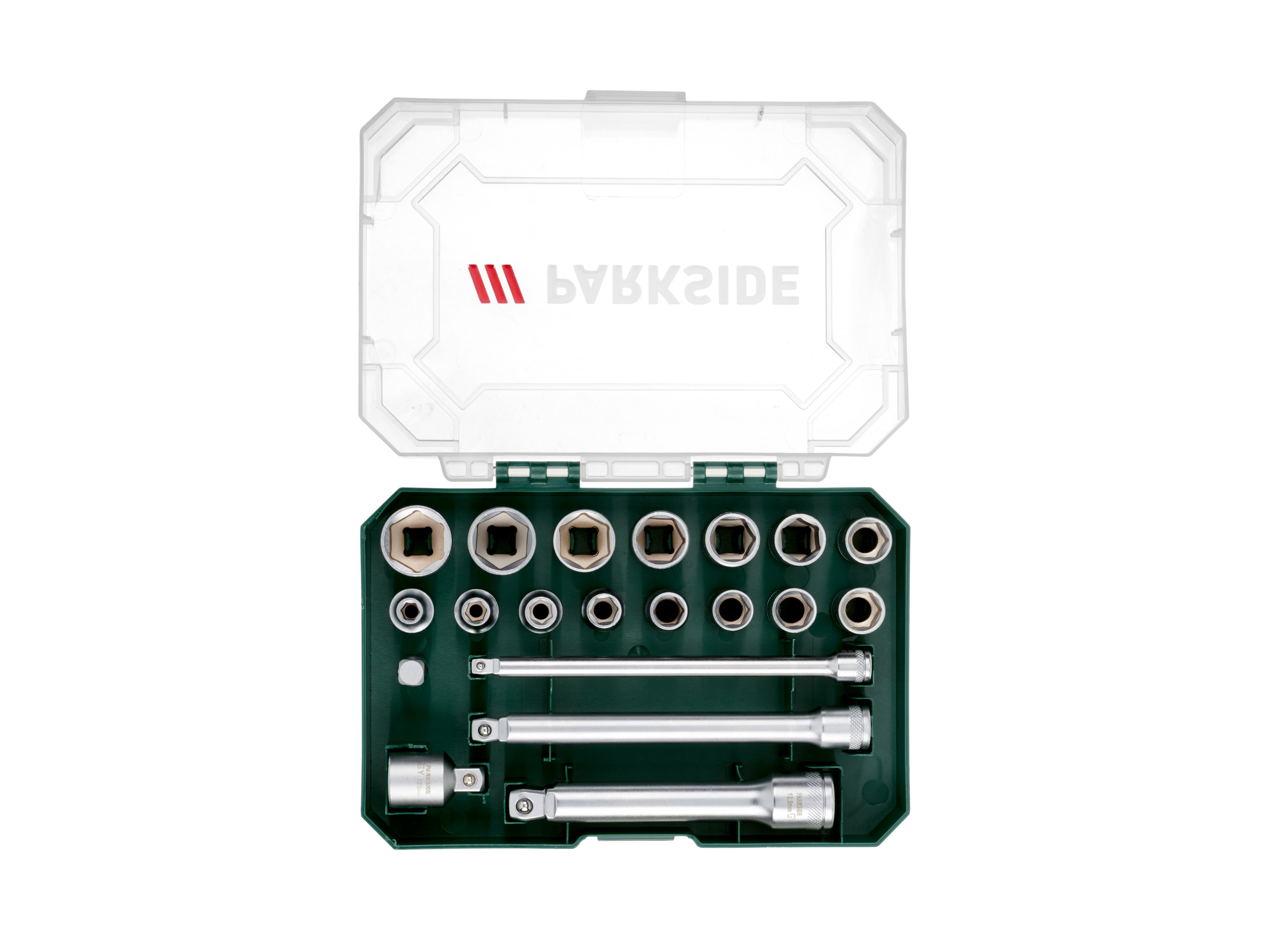 PARKSIDE Dopsleutel- of ratelset (Dopsleutelinzetstukken 20 stuks.) afbeelding