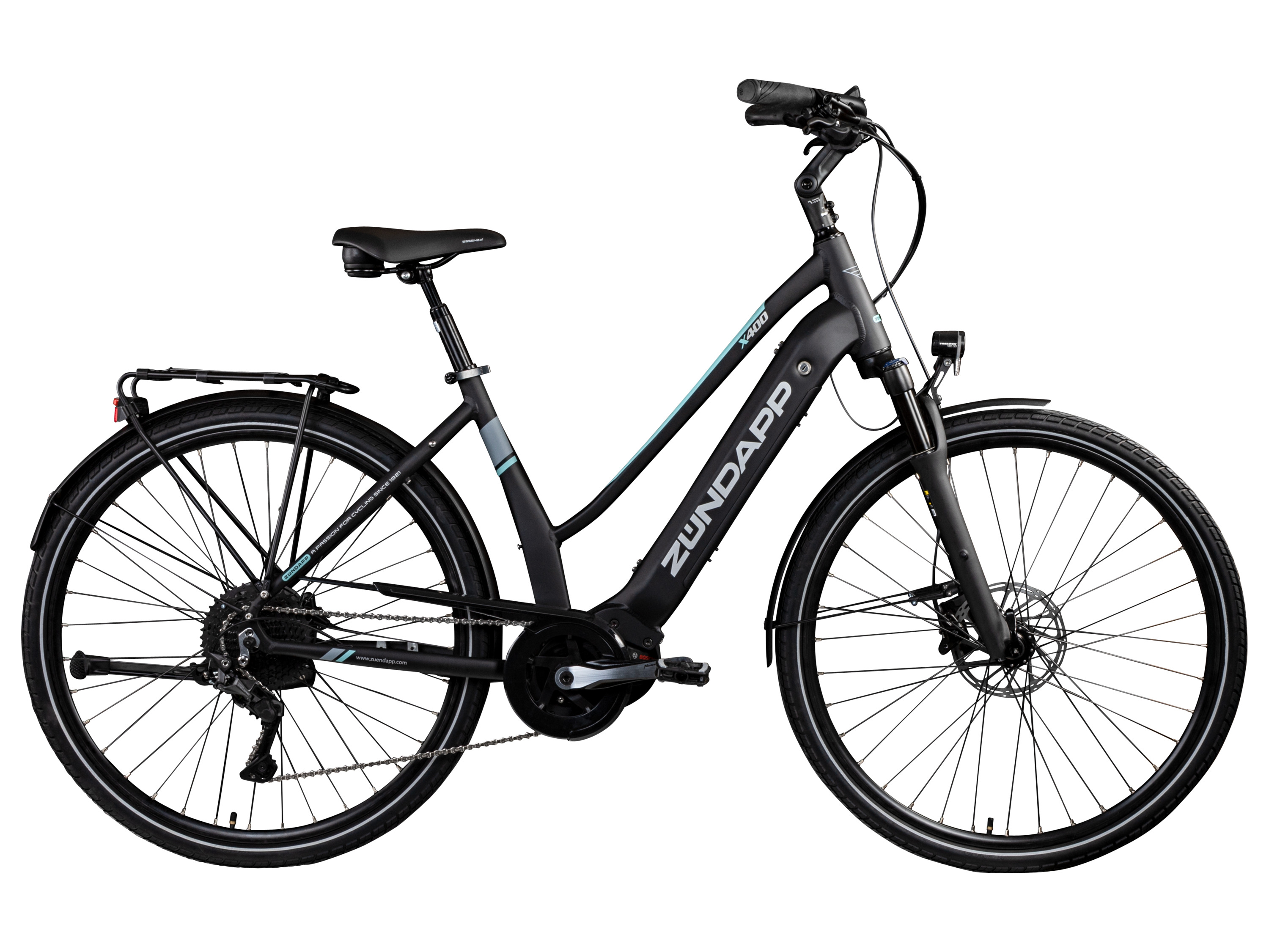 ZÜNDAPP E-Bike Trekking X500 / X400 (Dames X400, Zwart/turquoise)