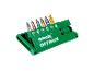 Groene bitset met zes schroefbits van verschillende groottes en de tekst 'BITBOX'.