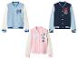 Kinder varsity jassen met cartoonfigurenprints