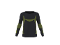 Heren sportshirt met lange mouwen, donkergrijs met limoengroene accenten.