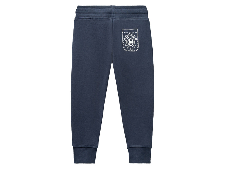 Donkerblauwe joggingbroek met 'Soccer Mini Kicks' print